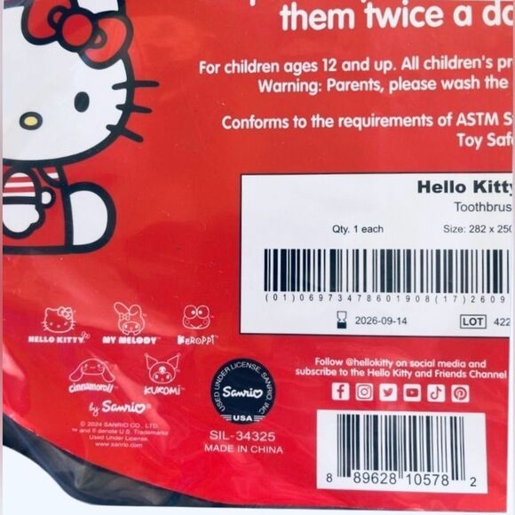 Sanrio Hello Kitty & Friends Toothbrush Collection 5 Count Travel Cover NEW - Picture 4 of 6